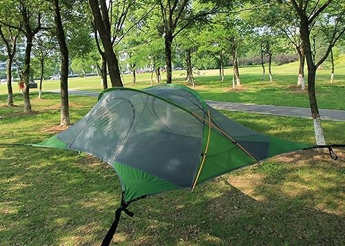 Miniatura 1 de BAISRGS Hamaca de camping  Hamaca doble ligera, casa de árbol portátil, tienda de campaña, fácil de instalar, ideal para camping, supervivencia al
