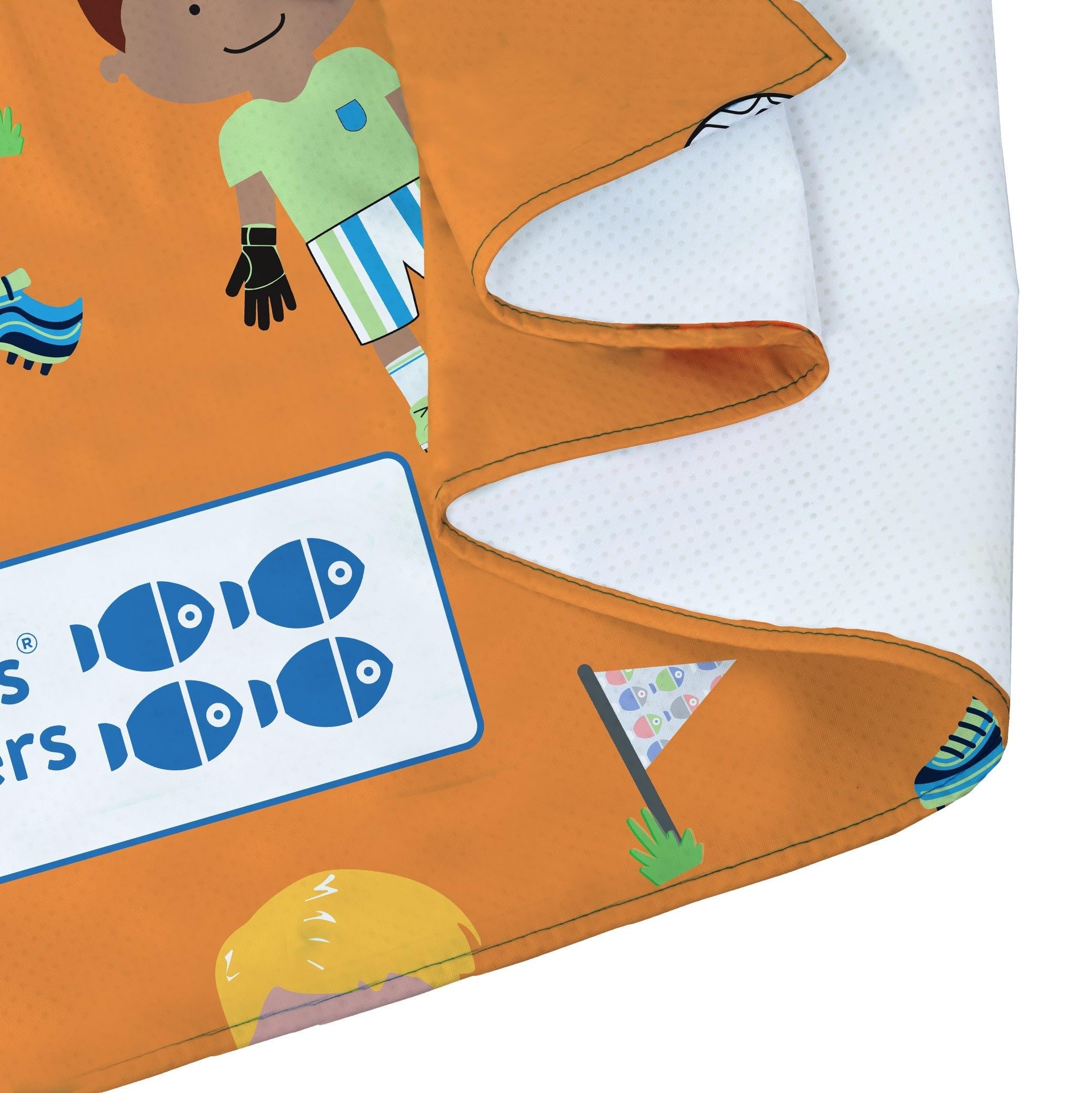 Tiddlers & Nippers Large 130cm x 130cm Reusable Splash Splat Mat, Football Fun - Image 4