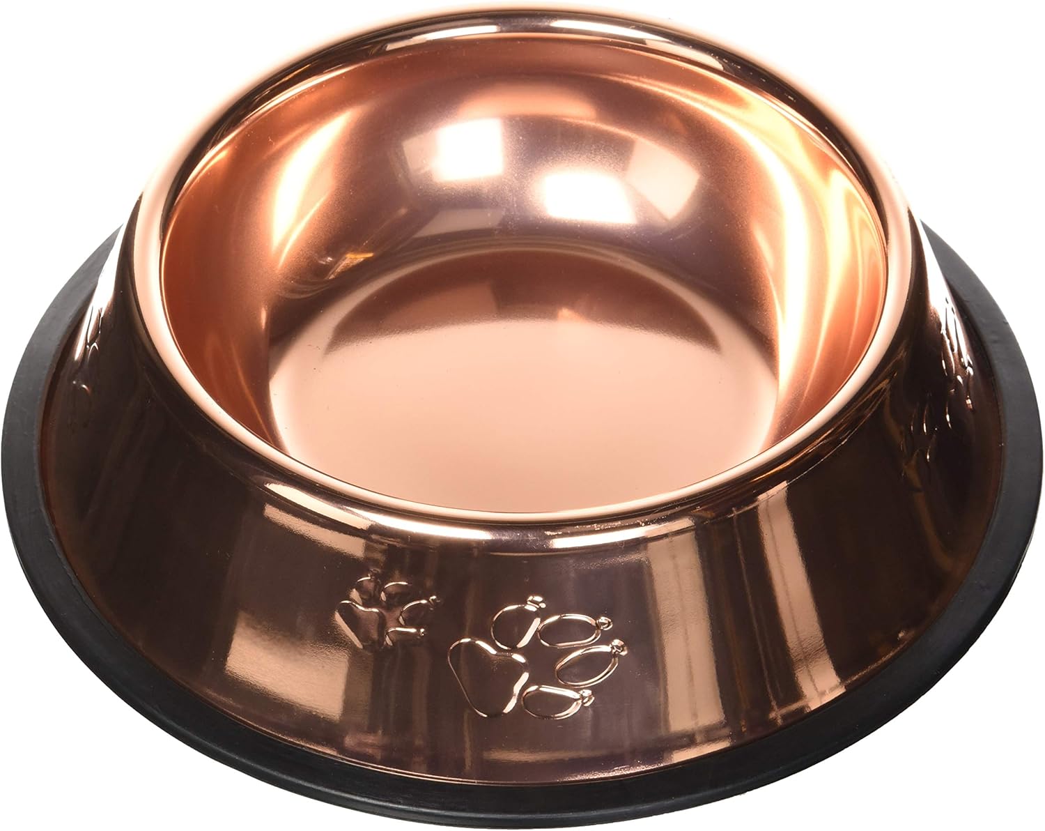 Petrageous Stainless Steel Dog Bowl Bronze Copper Cat