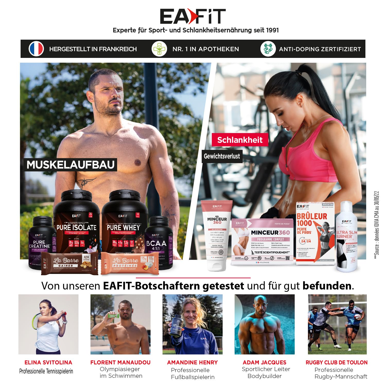 Whey Isolat Protein Pulver 750g - Hochreines Molkenprotein Muskelaufbau | Vanille - Whey Protein Isolat Hochrein - Eiweissreich Für Muskelaufbau & Regeneration - Für Sportler - EAFIT