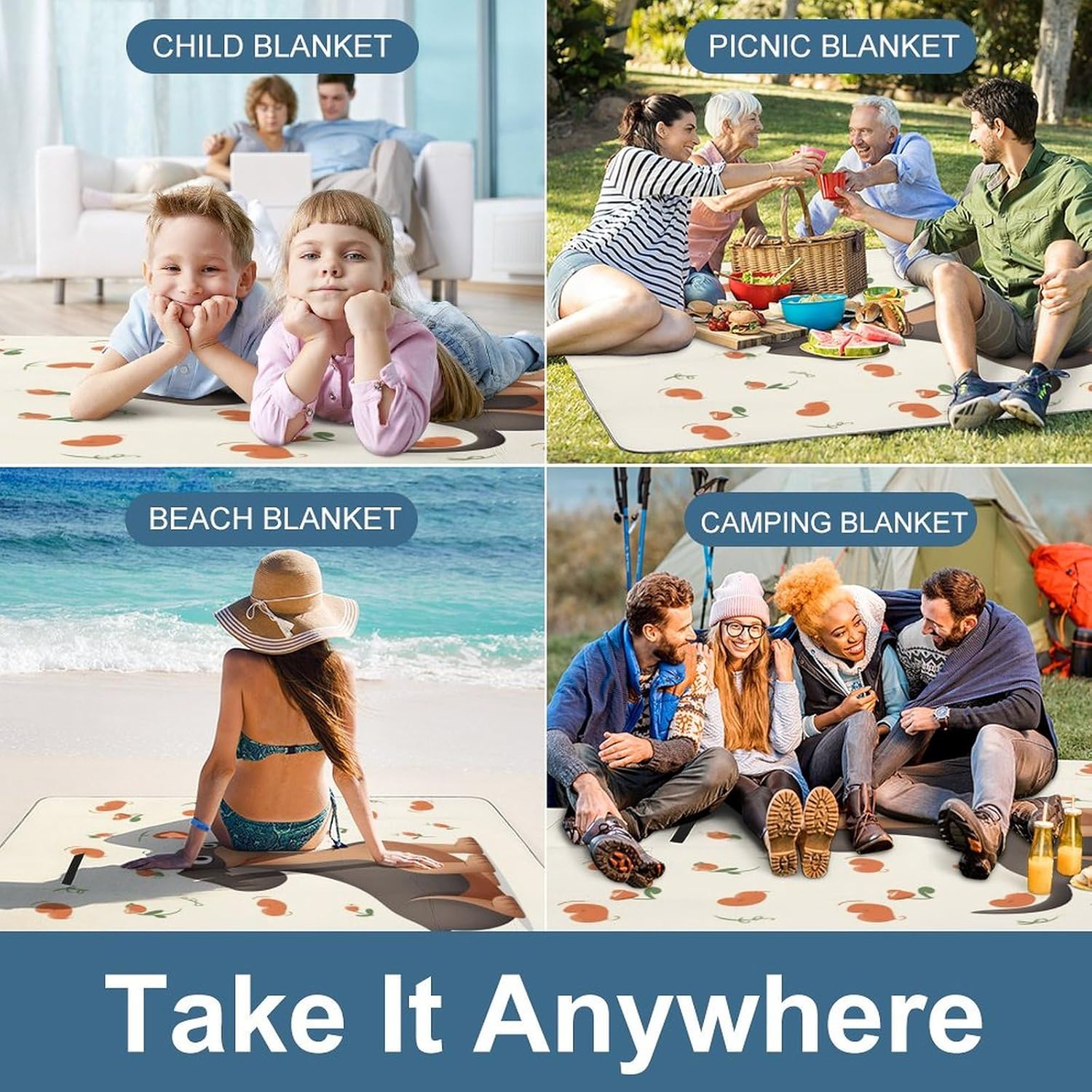 Extra Large Picnic Blanket Beach Blankets,Dog Dachshunds Print Picnic Blanket,Foldable Beach Blanket for Camping Park Beach Grass