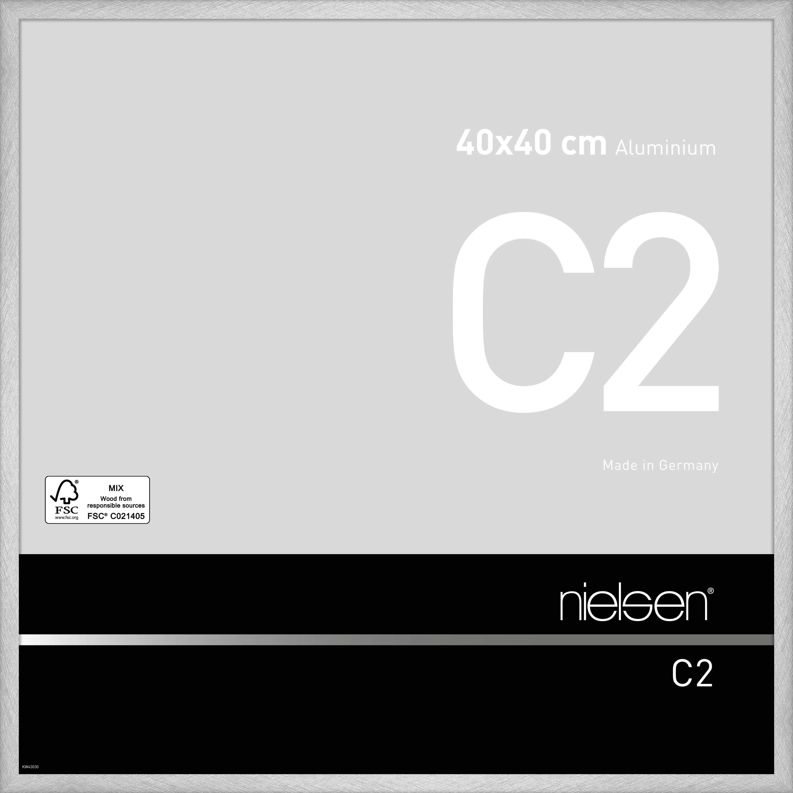 Cadre photo aluminium Nielsen C2 empeche le gondolement de vos images carrees 40x40