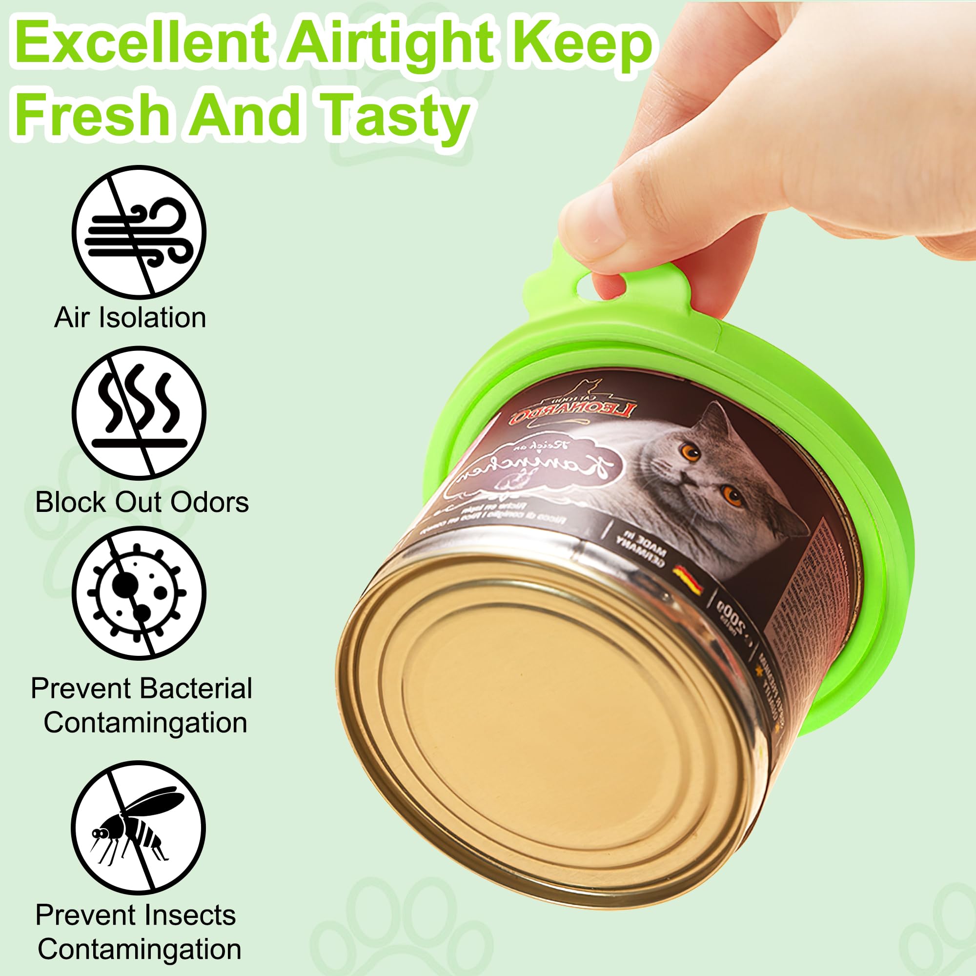 Set 2 In 1: Apriscatole E Cucchiaio Per Cibo Umido + Coperchi Silicone Per Scatolette