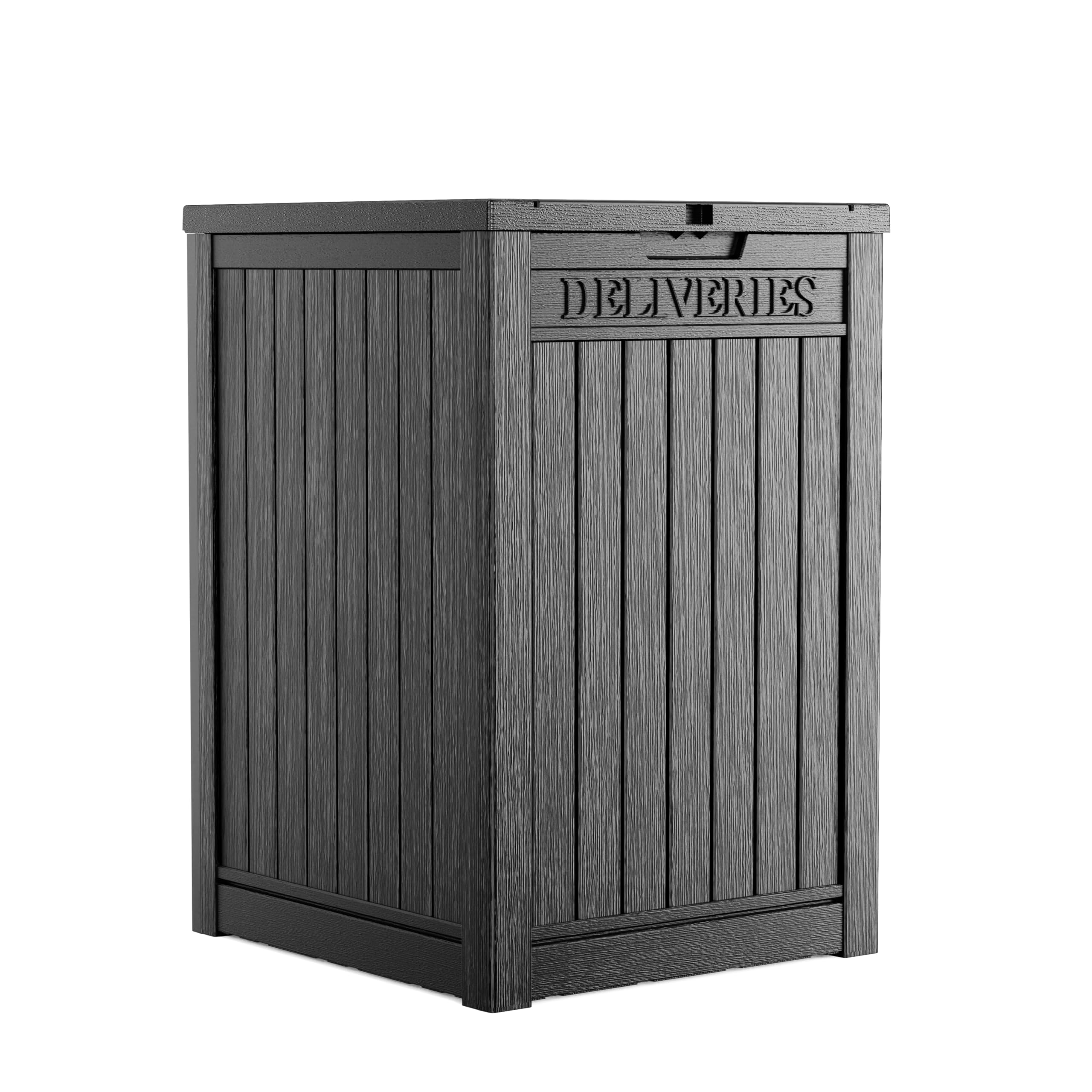 Package Delivery Box 55 Gallon with Lockable Secure,Outdoor Package Drop Container Waterproof for Porch Patio and Curbside(Black)