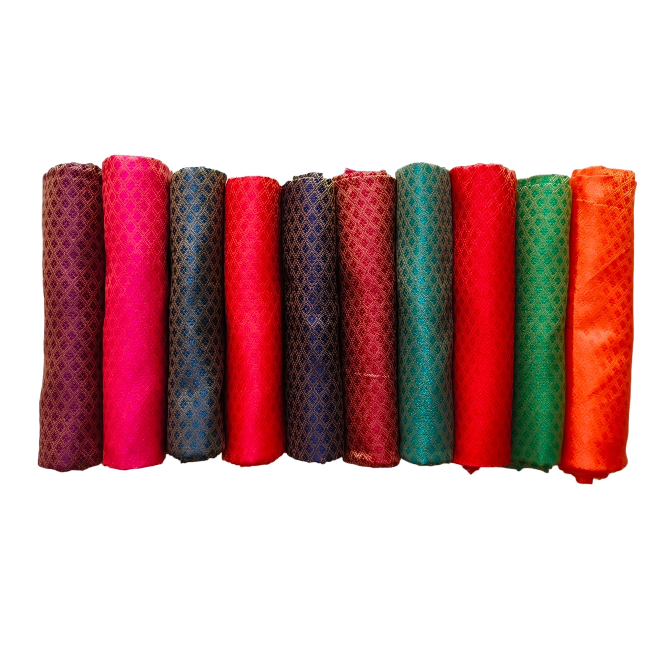 house of kesari Women'sBrocade Multicolor Unstitched Blouse Materials 1 meters Each (Pack of 10 Pieces, Free Size) Jist Jelly-picture-44