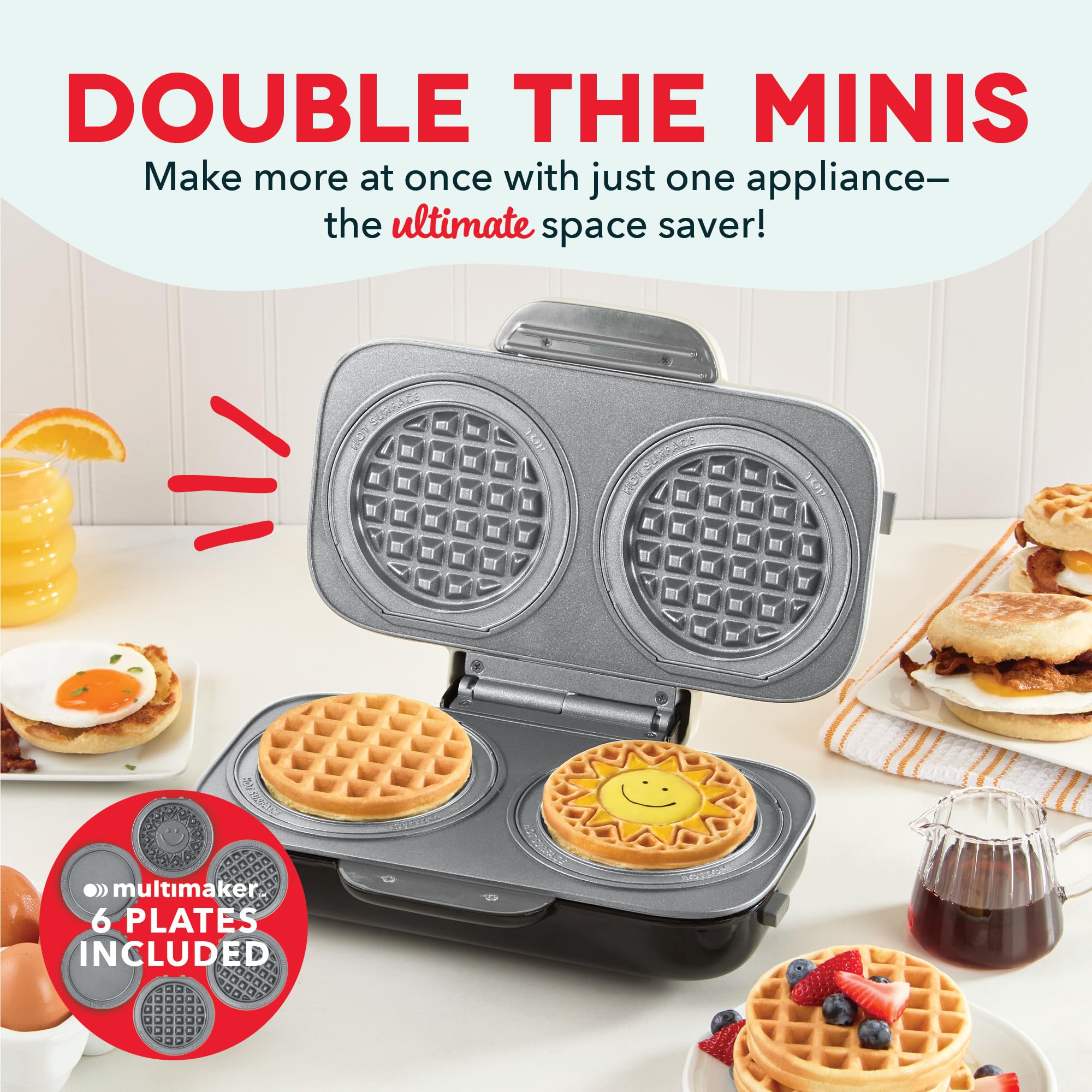 DASH MultiMaker Double Mini Maker System (6 Plates)