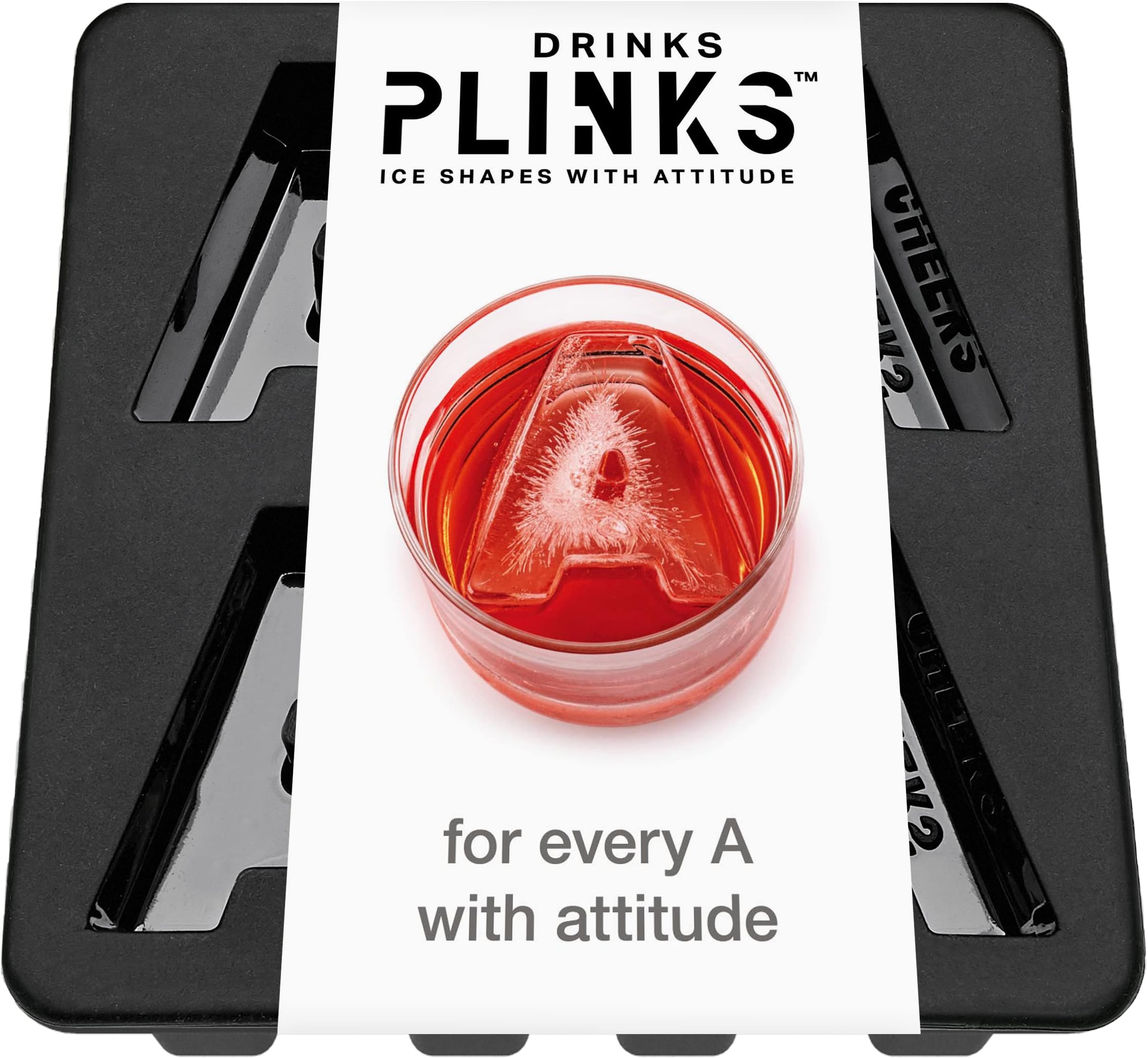DRINKSPLINKS Letter A Personalized Ice Cubes Mold With Initials. Custom Ice Cube Trays are Thoughtful Customized Gifts, Fun Cocktail Accessories, Monogram Whiskey and Bourbon Gifts for Men and Women.