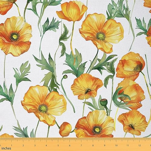 Miniatura 10 de The Yard - Tela de acuarela de pájaros dibujados a mano, tela de tapicería para sillas, tela decorativa de animales estilo Cuountryside, suministros