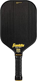 Franklin Sports Pro Pickleball Paddles - Signature Series Carbon Fiber Paddle with Carbon STK Surface - USA Pickleball (USAPA) Approved Tournament Pickleball Paddle - 14.5mm Polypropylene Core - Black