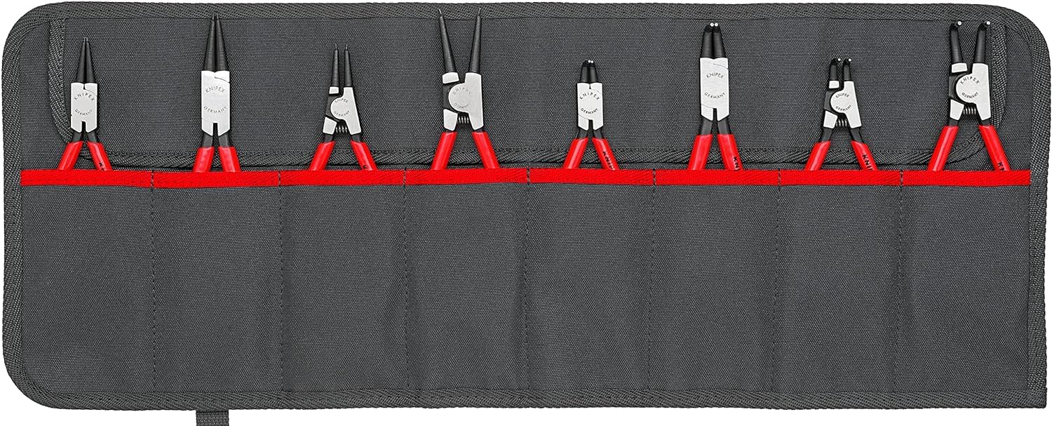 Knipex 8 Piece Circlip Pliers Tool Roll Set