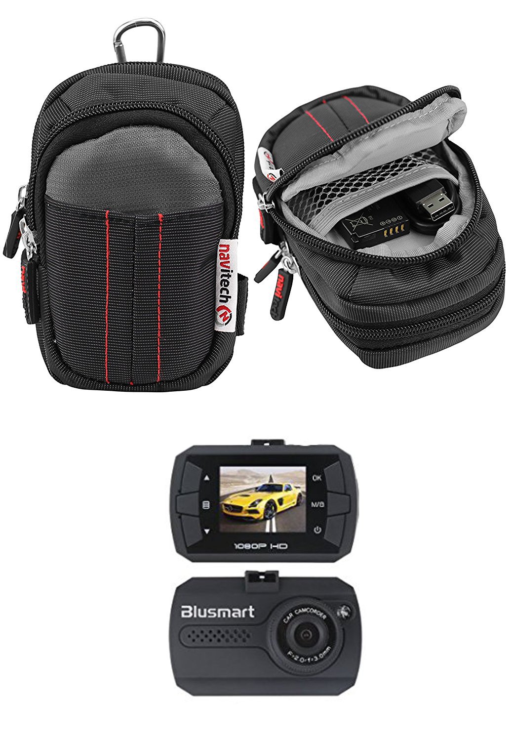 NavitechBlack Case Bag Compatible with Blusmart W28