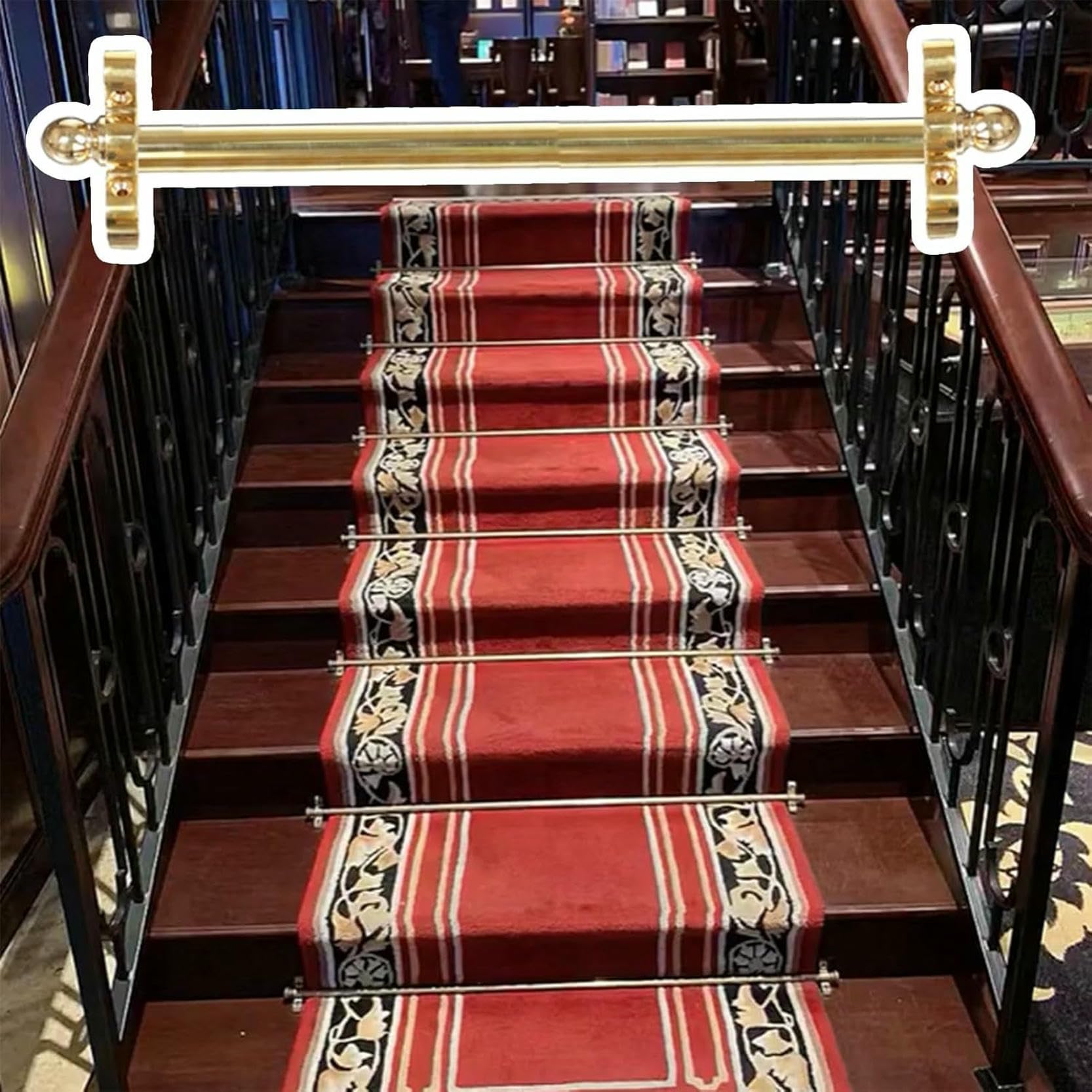 Barras de latón para alfombras de escalera, tubo de calidad comercial duradero de 19.7 a 35.4''