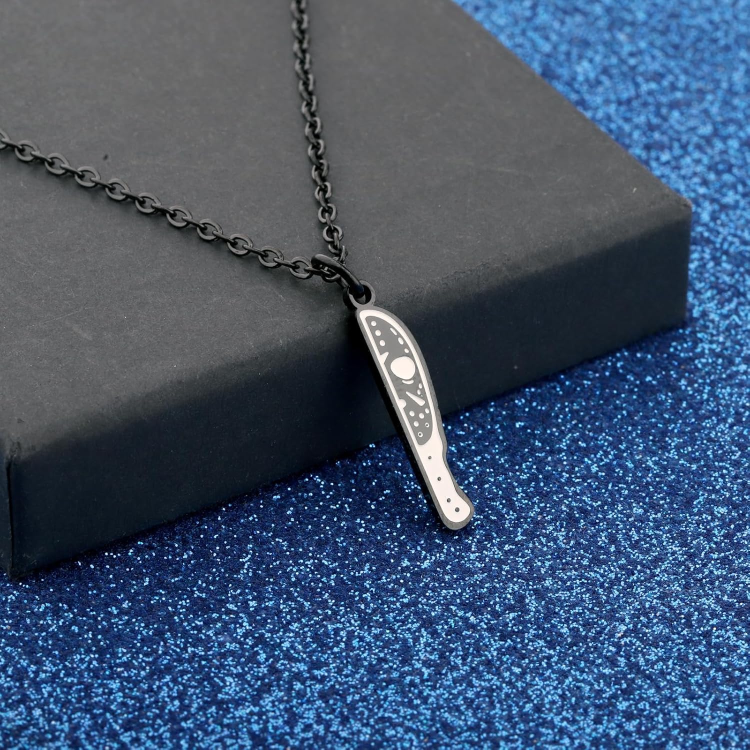 WUSUANED Horror Movie Character Necklace Scary Mask Knife Jewelry Jason Killer Gift For Horror Fans - Image 5