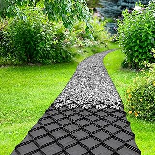 Garden Gravel Grid Stabilizer, Heavy Duty Ground Grid Paver for Patio Path Grass Rocks Filling ，for Park Garden Walkway Pathway (Size : 6x9m(20x30ft))