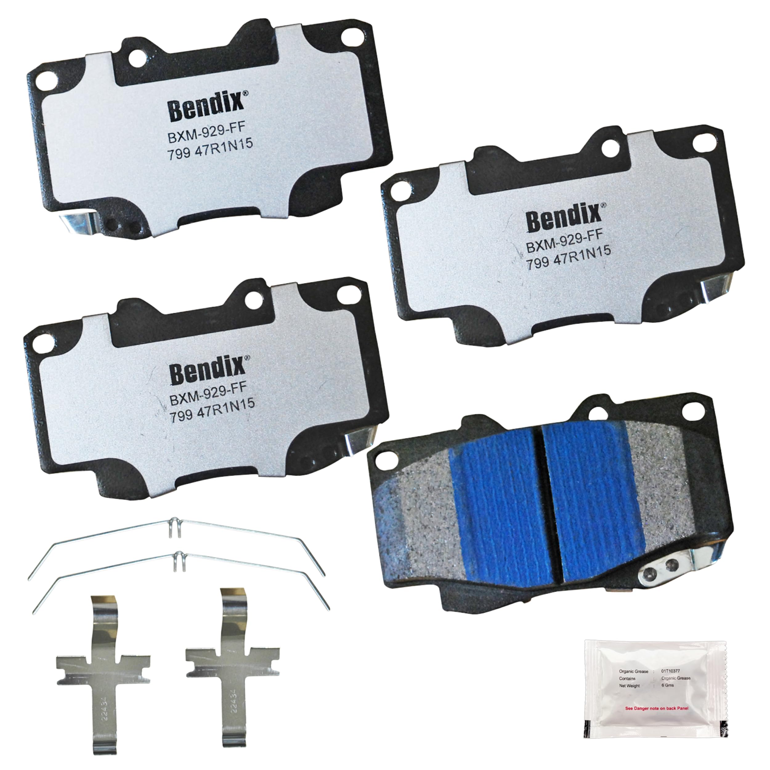 Bendix Fleet Metlok MKD799FM Semi-Metallic Front Brake Pads for Toyota Tacoma 2004-1999