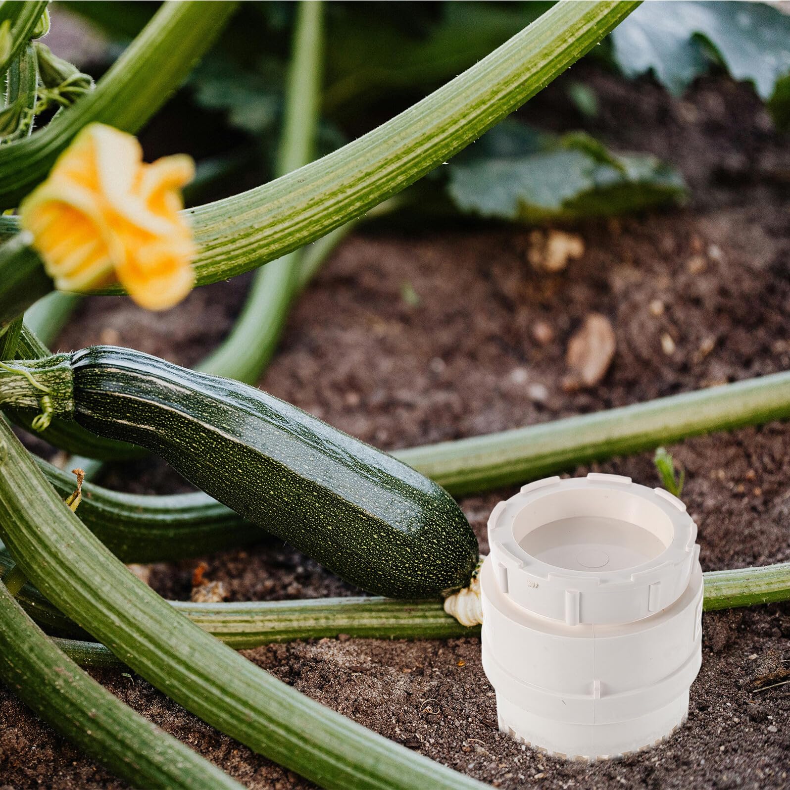 TOYANDONA Compostera de Jardín con Tapa y Orificios de Aireación Compostera Enterrada Compacta para Residuos de Cocina y Hojas Kit de Lombricompostaje para Balcón y Huerto de Interior y