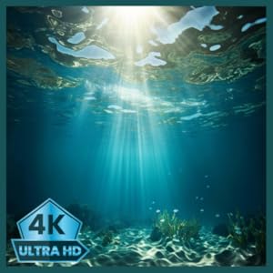 Écran de veille 4K apaisant avec effets lumineux de vagues sous-marines