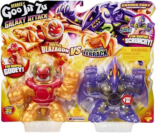 Goo JIT Zu Alien Attack Double Pack, Extendable Heroes with Different Fills, GJT33000