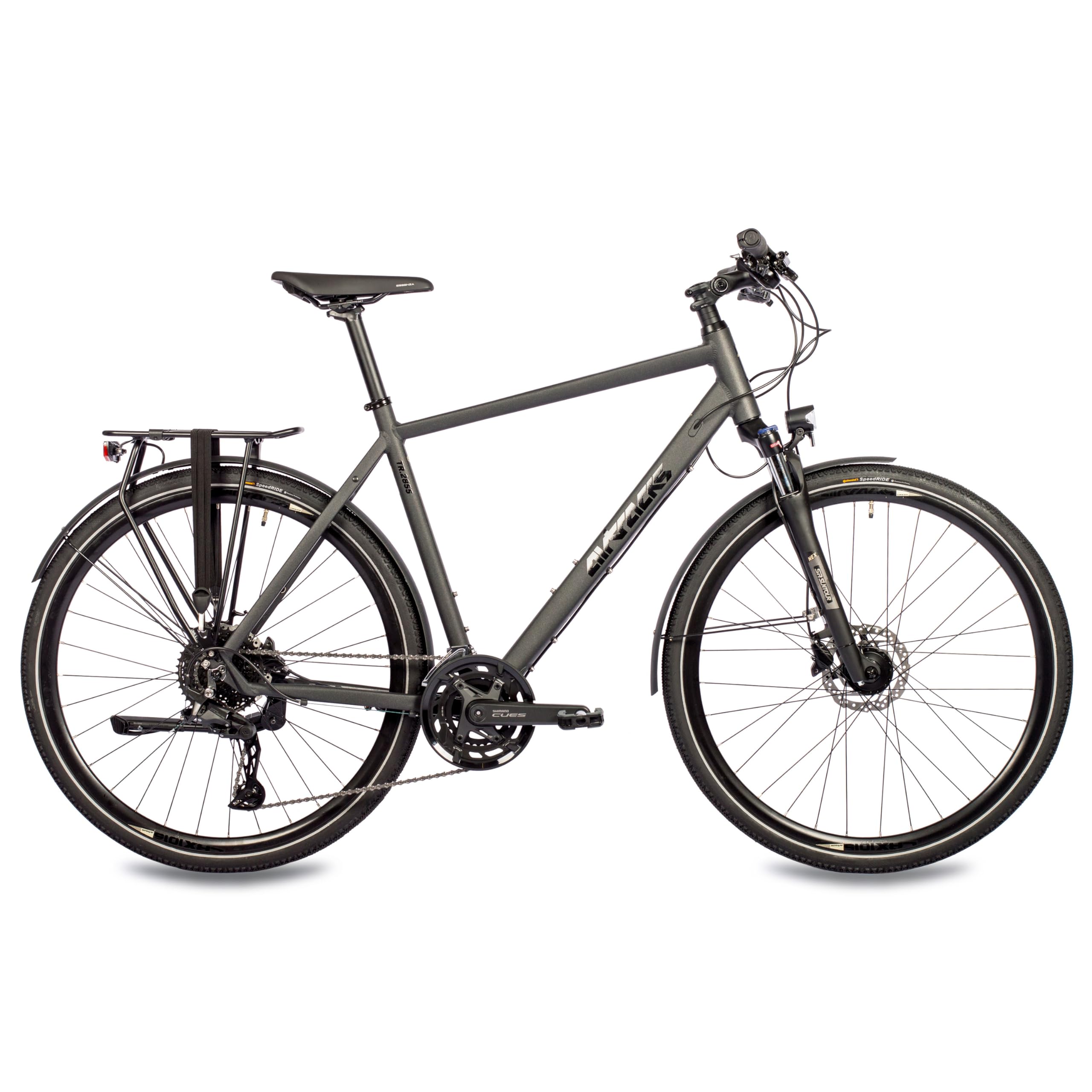 Airtracks Herren Trekking Fahrrad 28 Zoll Trekkingrad TR.2855-C 2x10 Gang Shimano CUES RD-U6020-10 Shadow Black Schwarz Rahmenhöhen 52cm 56cm Modell 2026