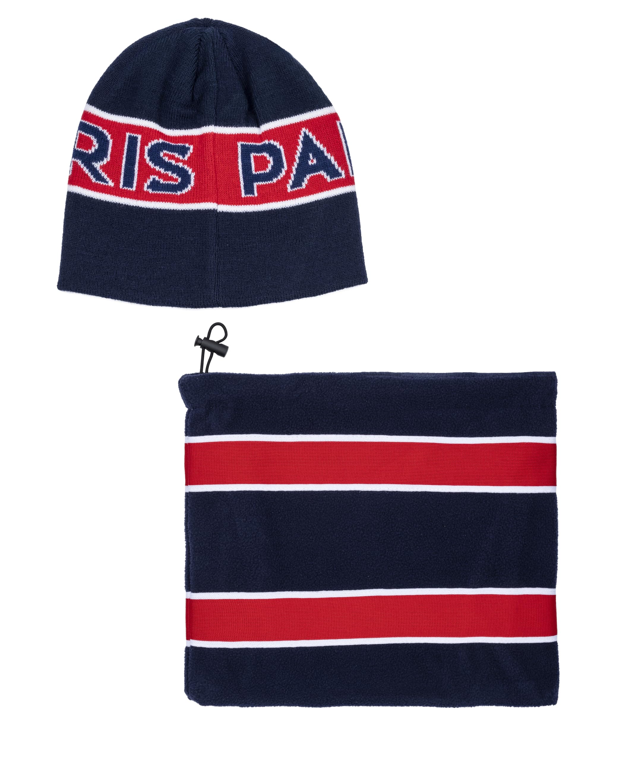 PSG Coffret Bonnet + Cache Cou Polaire Collection Officielle Paris Saint Germain