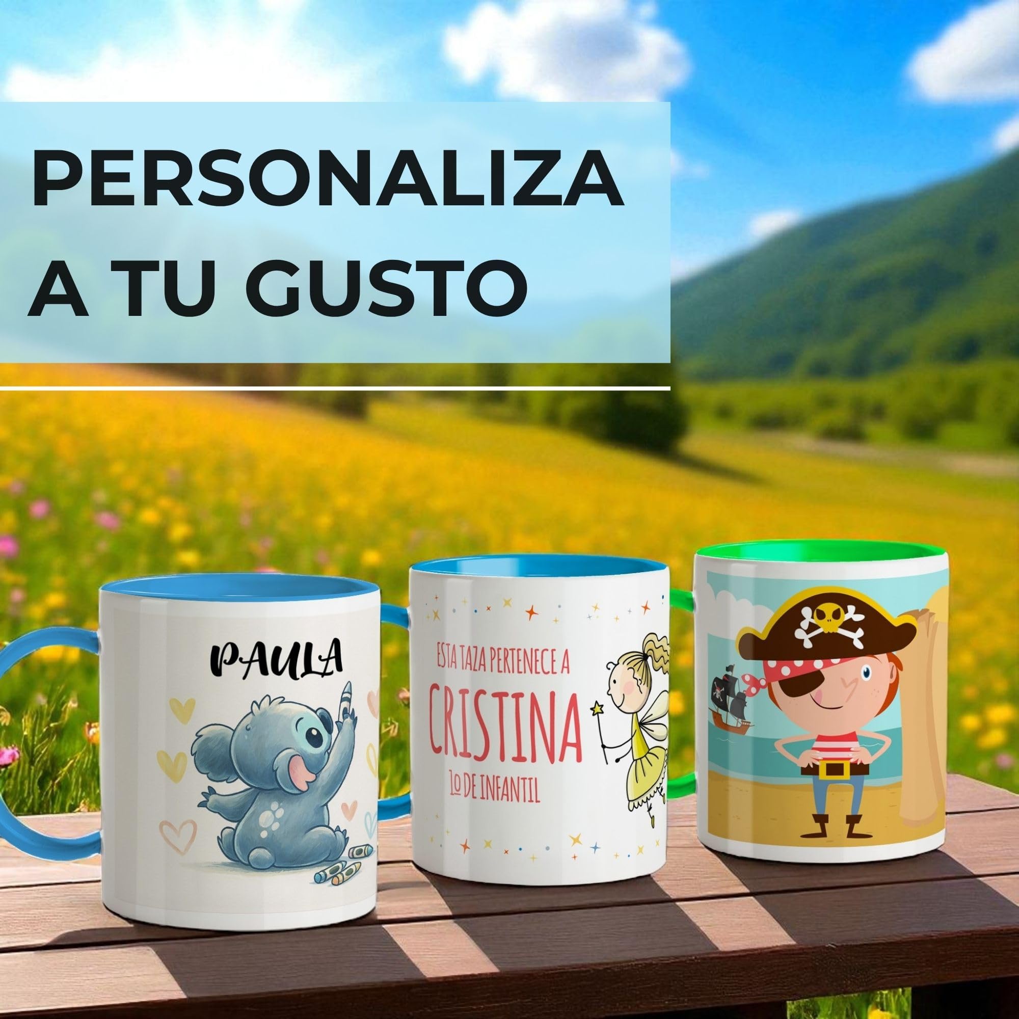LolaPix Taza plastico personalizada. Taza Plastico Infantil Personalizada. Vaso Infantil Personalizado. Tazas Personalizadas con Nombre SIN BPA. 5 COLORES. Buho