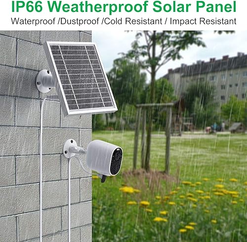 Miniatura 2 de UYODM Paquete de 3 cargadores de panel solar compatibles con Arlo Essential SpotlightXL  IP66 resistente a la intemperie, cable de carga de energía