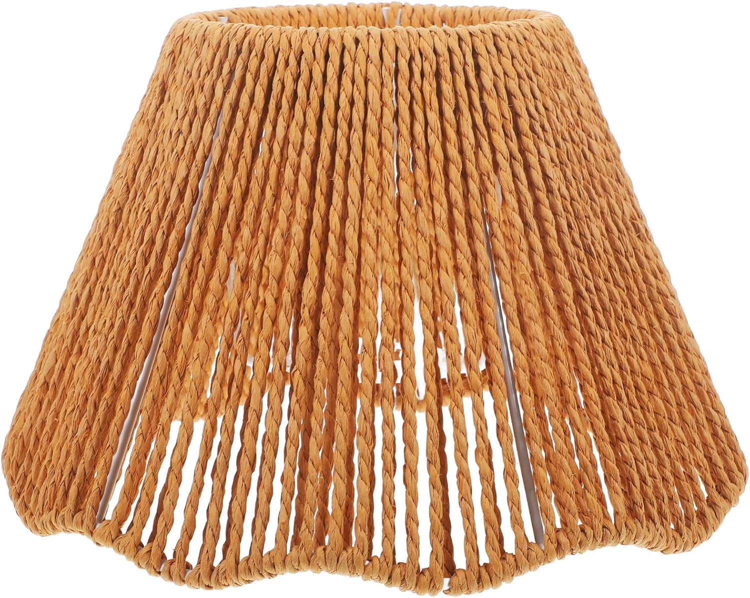 Luxshiny Woven Rope Lampshade for Desk Hanging Lights Shade for Bulbs Farmhouse Style Light Cover for Home Cafe Office Decor