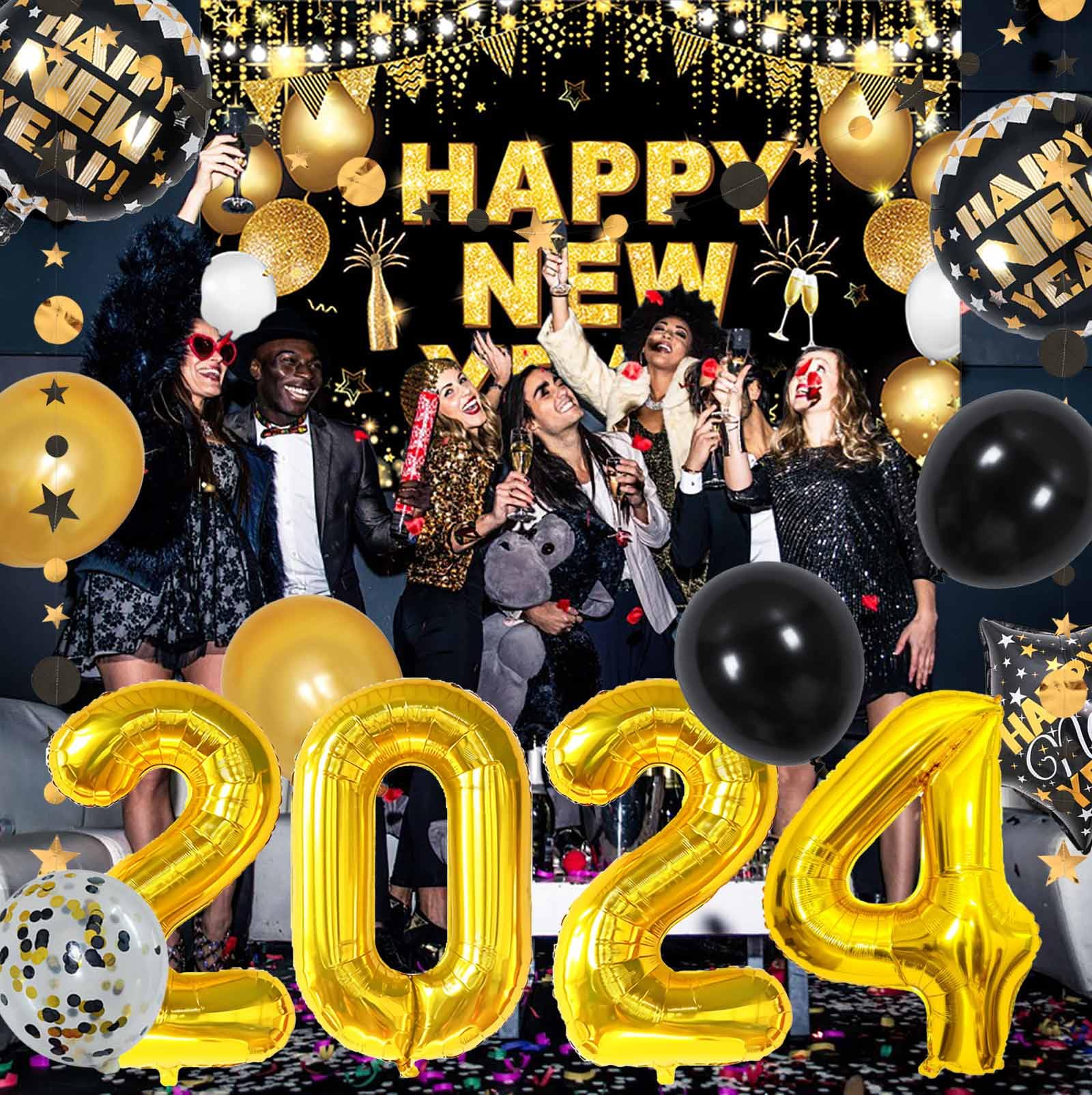 Amazon | KALOR 新年会 パーティー用品 2023年セット 64ピース 新年