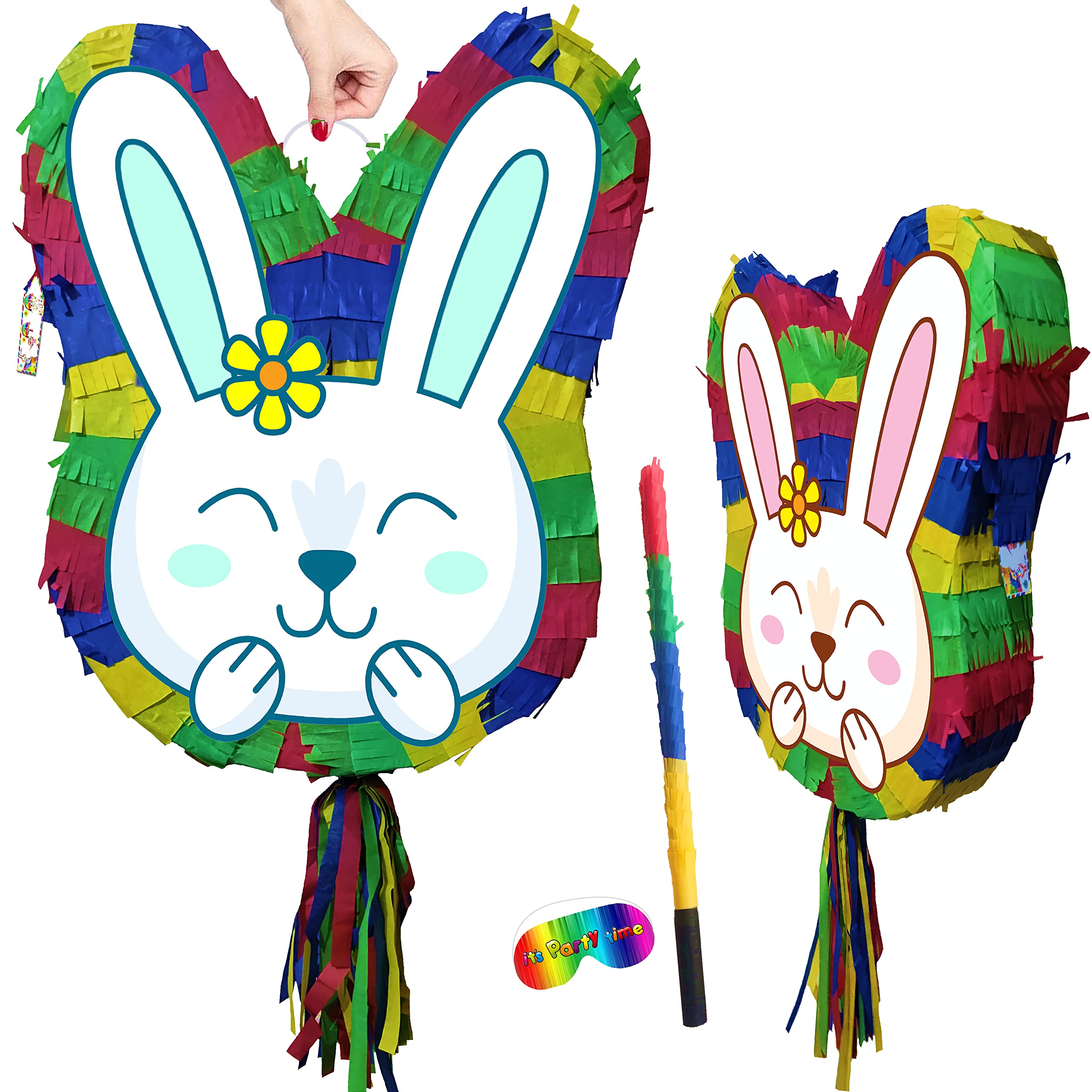 Beautiful Bunny Pinata with stick