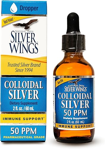 Natural Camino Plata Alas Plata Coloidal Mineral Suplemento 50ppm 2Fluid Ounce