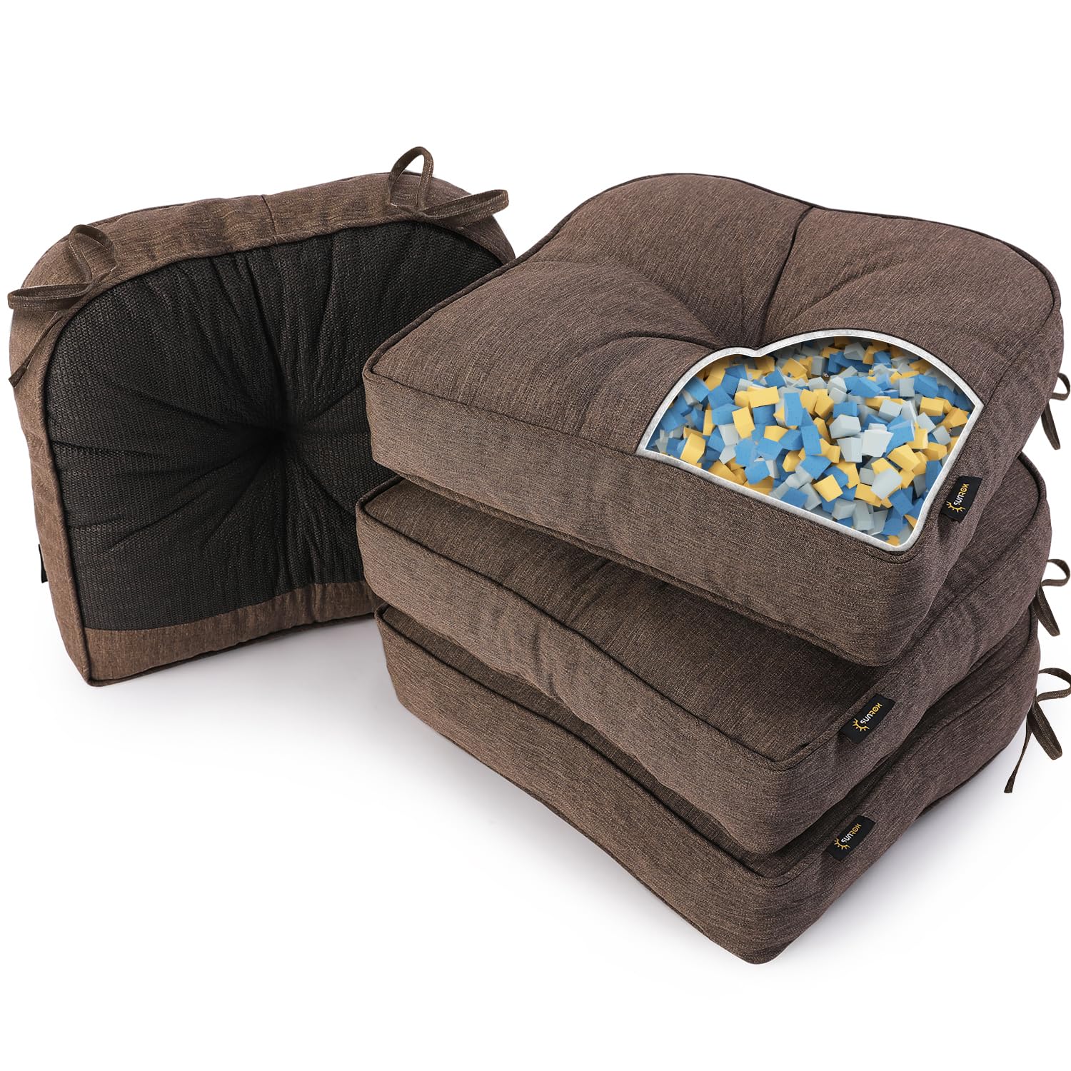 SUNROX LokGrip Non Slip Gel Memory Foam Chair Cushions 