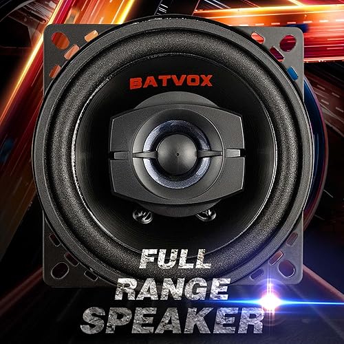 Miniatura 7 de BATVOX CS401 90 vatios 4 pulgadas, 2 vías, 4 ohmios de impedancia y tweeter piezoeléctrico para altavoces coaxiales de audio de coche premium,