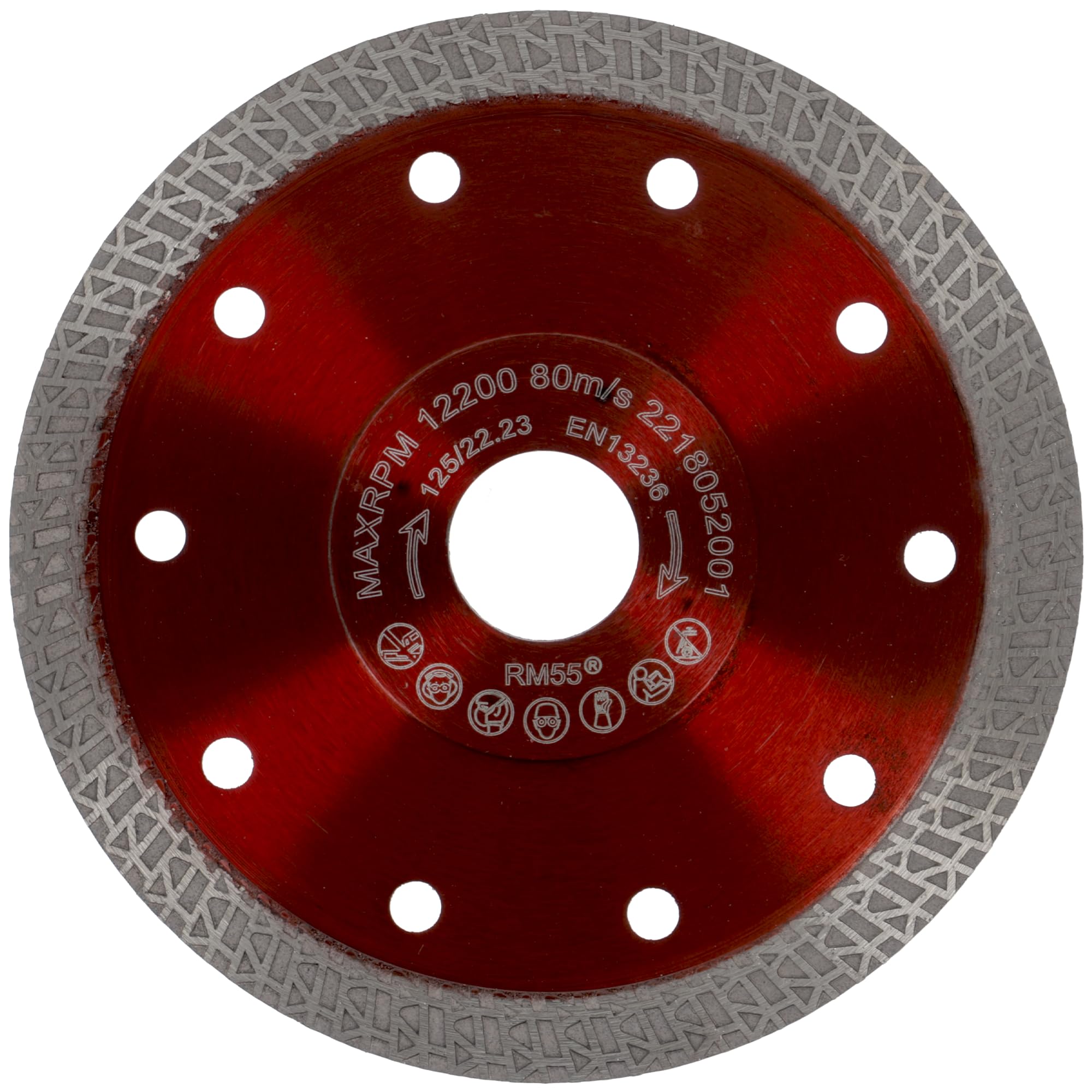 PRODIAMANT Disco de corte de diamante Premium para baldosas de gres fino 125 mm x 22,23 mm Disco para baldosas de 125 mm para amoladora angular