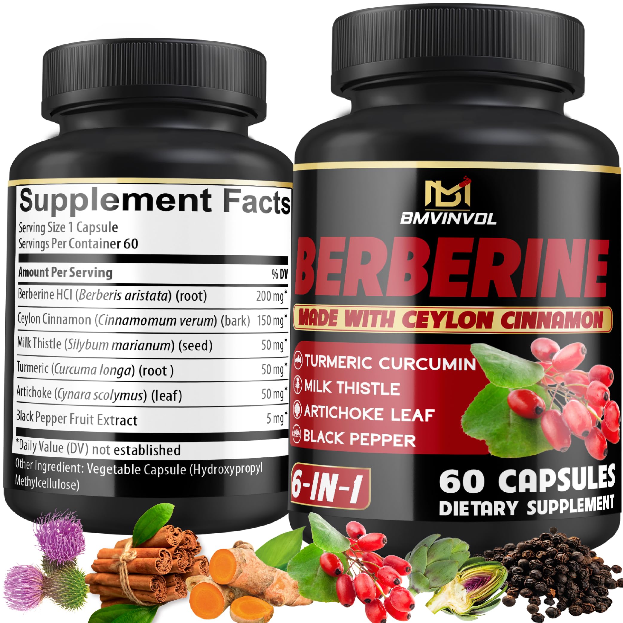Amazon.com: Berberine Supplement with Ceylon Cinnamon, Turmeric