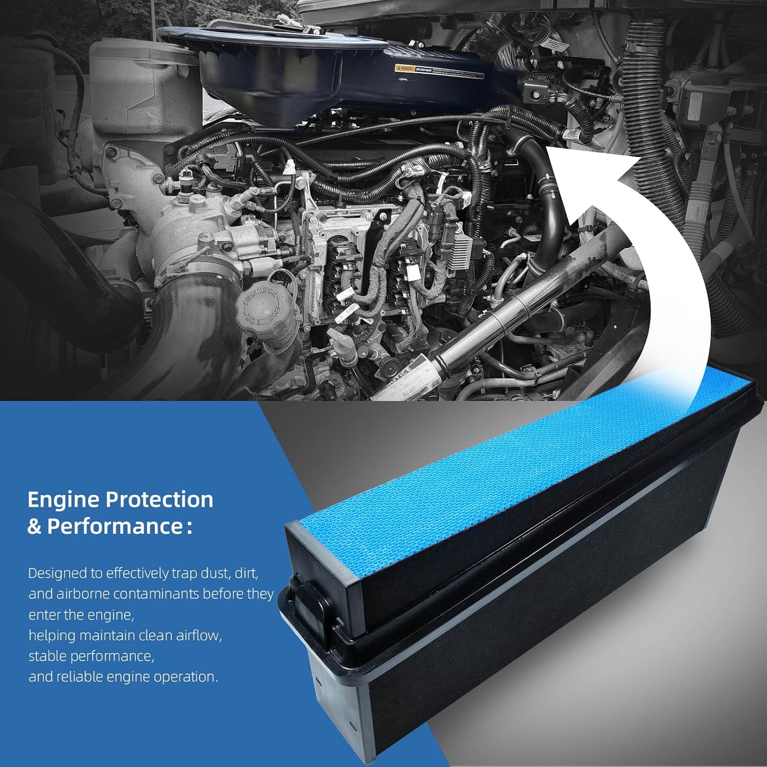 P643132 Engine Air Filter Fit for International LT625， LT&RH Series Trucks Replace 2515573C1,P630637
