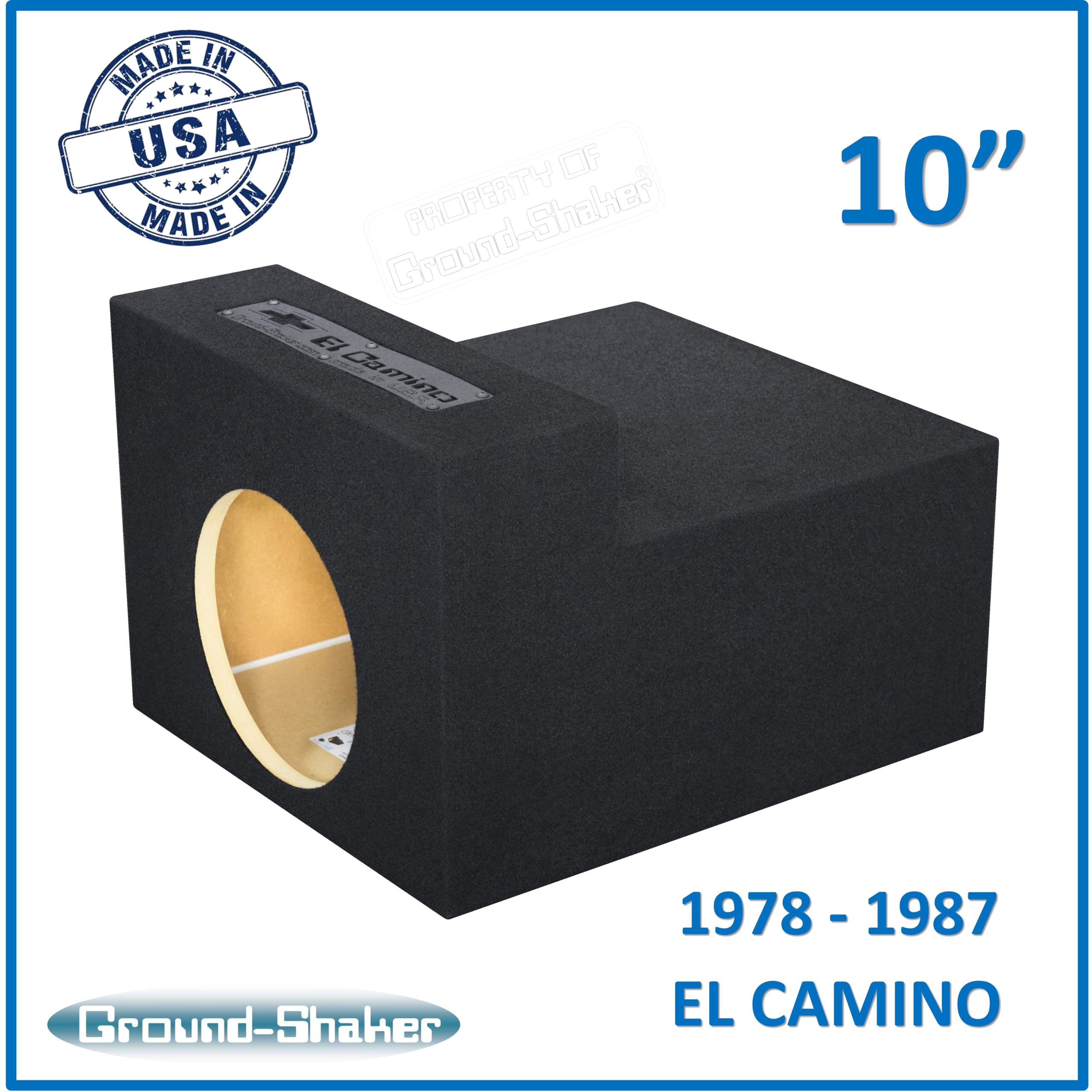 Chevy El Camino 1978-1987 Single Sealed Sub Box Subwoofer Enclosure Box (10