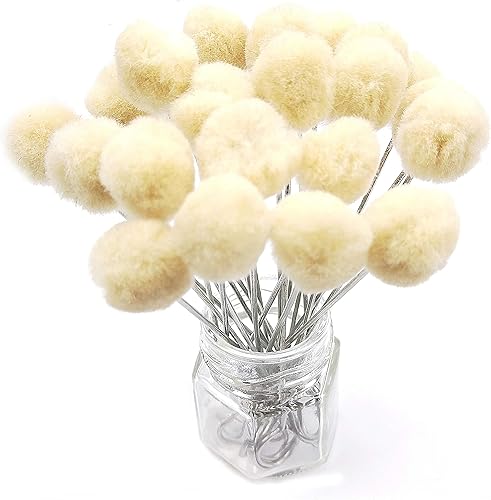 25 piezas de lana Daubers cepillo de bola herramienta de tinte de cuero con mango de metal aplicador para proyectos de manualidades DIY