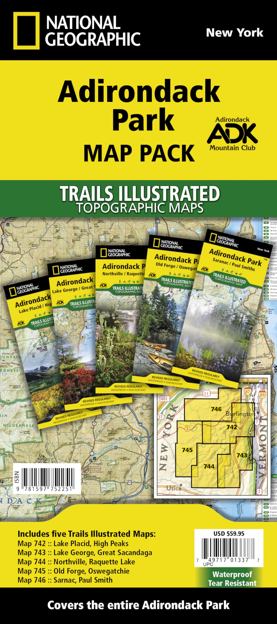 Adirondack Park [Map Pack Bundle] (National Geographic Trails Illustrated Map)