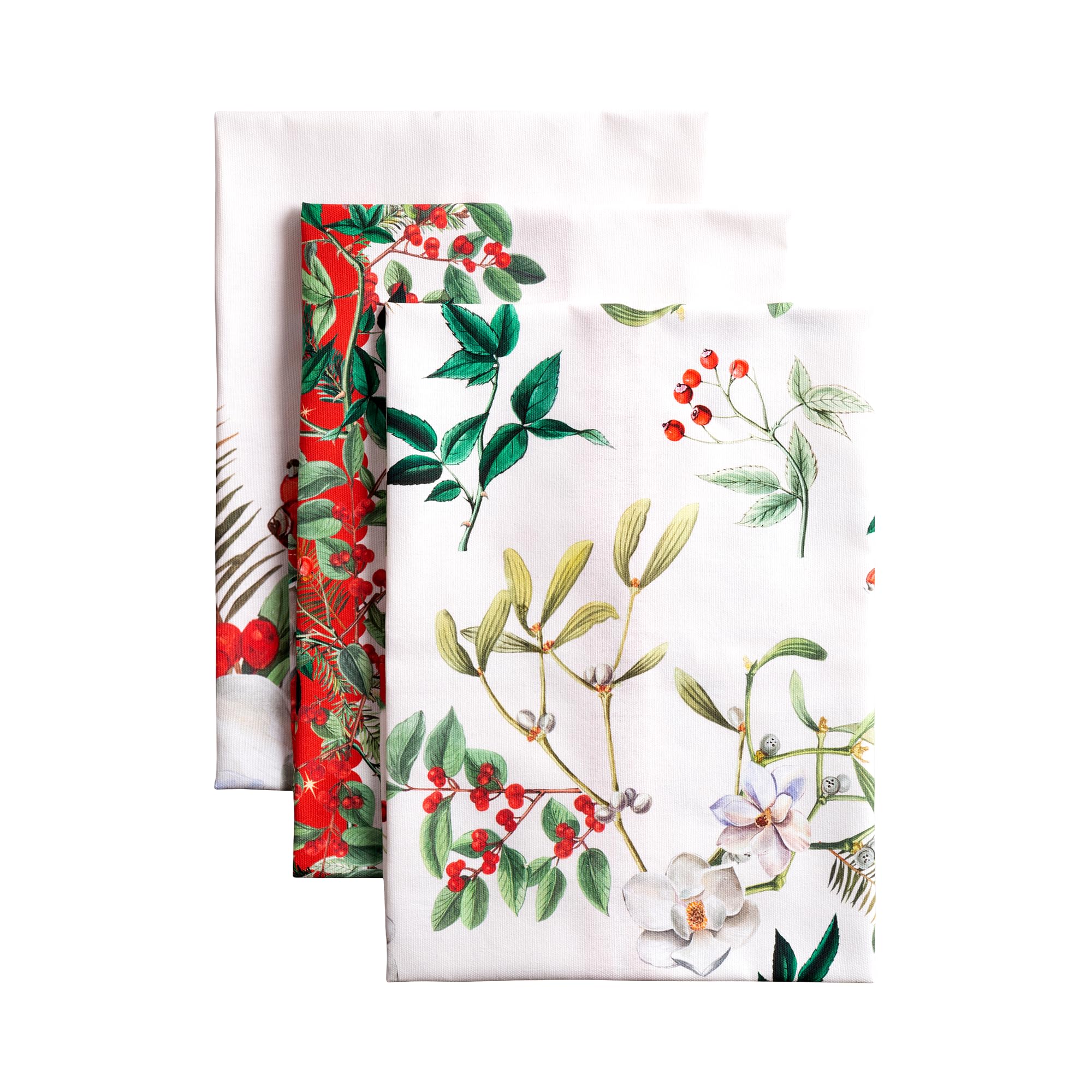 Maison D' Hermine Noel Kitchen Towels Set Of 3 100% Cotton 70 Cm X 50 Cm Reusable Cloth Tea Dish Towels Absorbent With Hanging Loop For Kitchen Dining Christmas Decorations (Noel)