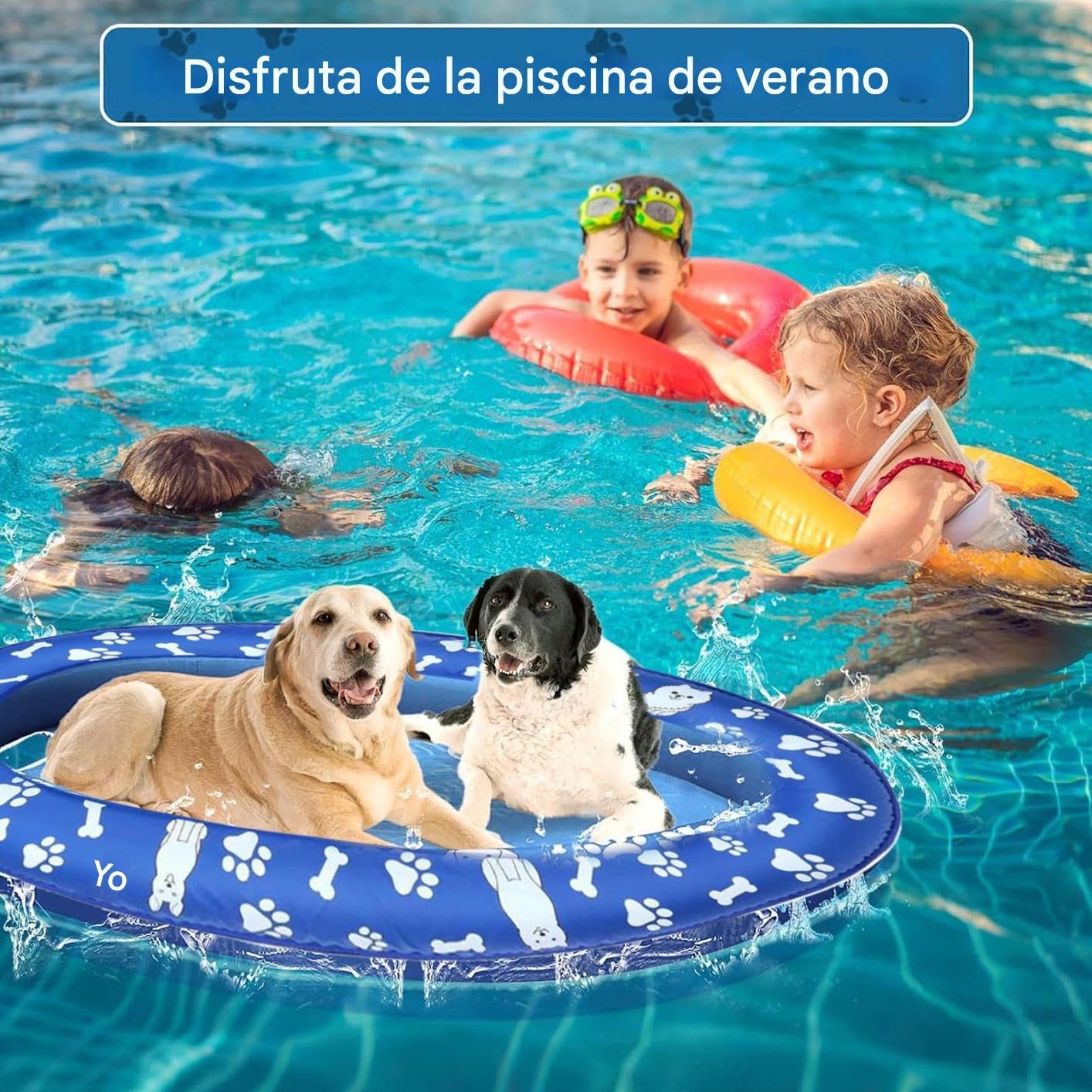 Genérico Flotador para Perros Flotador Inflable para Mascotas | Suministros Mascotas Juguetes Acuáticos Juegos Exteriores Natación Verano Playa Lago Río Acampada