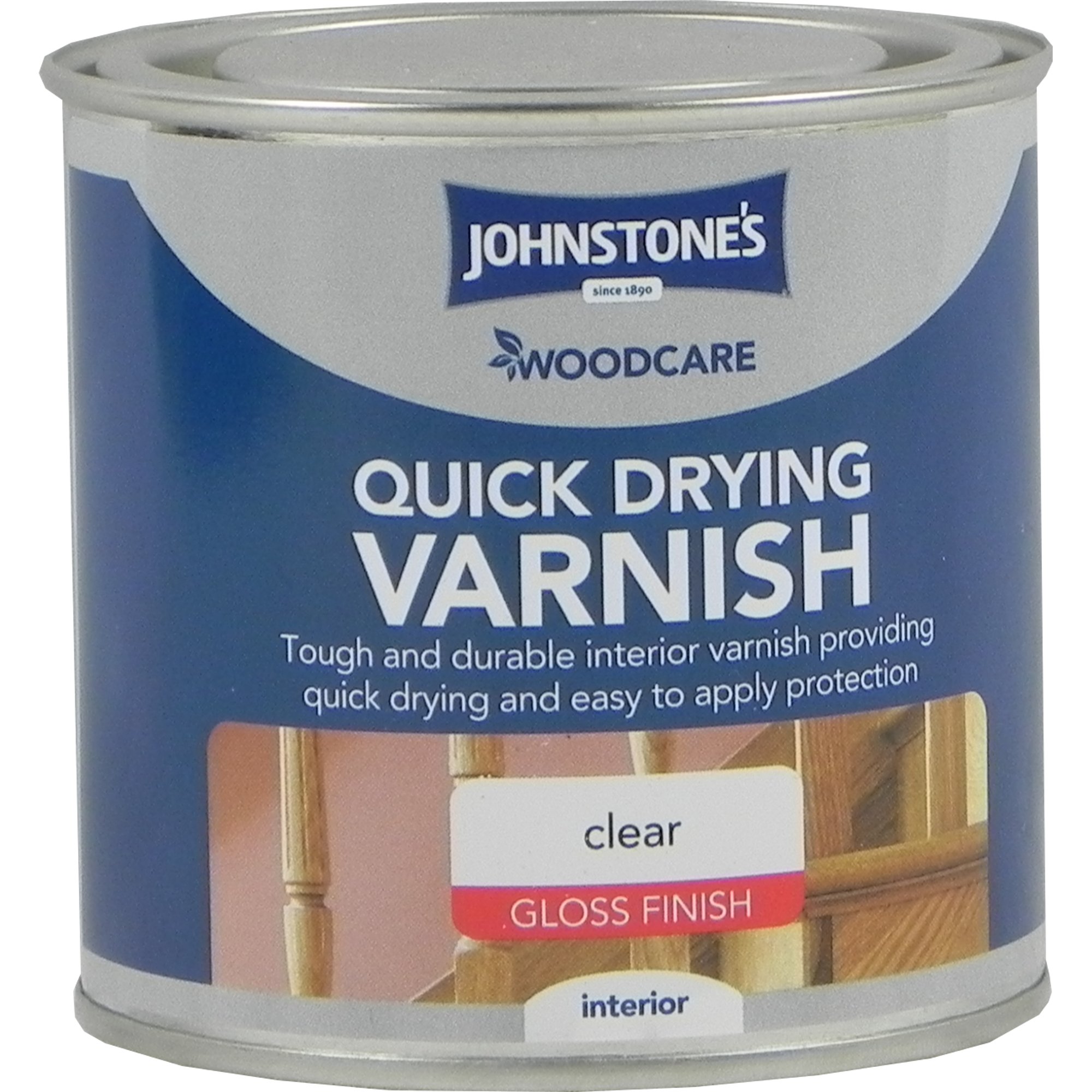 Johnstones Woodcare Quick Drying Interior Varnish Gloss Clear 250Ml