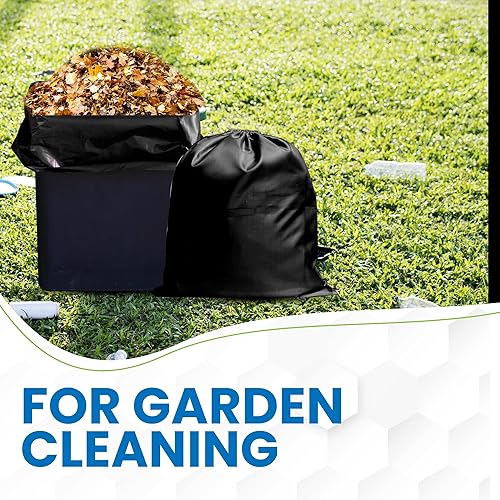 Miniatura 4 de Bolsas de basura resistentes de alta calidad, cordón fuerte, varios tamaños, ideales para césped, patio y uso doméstico, 13 galones, versátiles