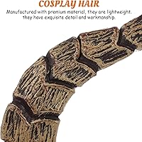 Vista 3 de TOYANDONA 1 diadema de cuernos de Halloween, cuerno de oveja para cosplay, accesorios de disfraz de Halloween, Como se muestra