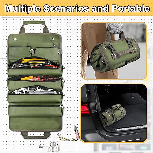 Miniatura 2 de Bolsa organizadora de herramientas enrollable regalos para hombres, papá, relleno de calcetines de Navidad, cumpleaños, motocicleta, caja portátil,