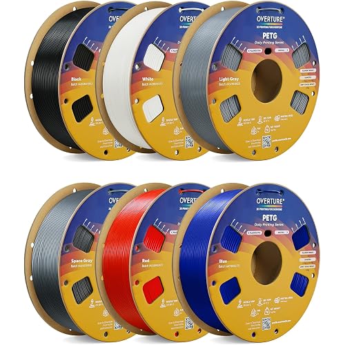 OVERTURE 6KG Bundle High Speed PETG Filament 1.75mm, 3D Printer Filament
