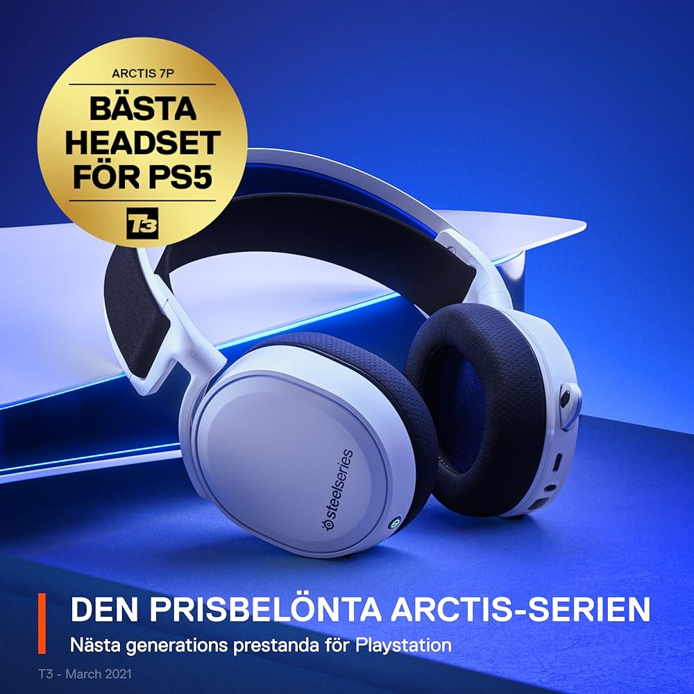 ヘッドホン SteelSeries Arctis 7P+ Wireless PS5 / PC PS5と相性抜群！次世代対応の密閉型ゲーミングヘッドセット