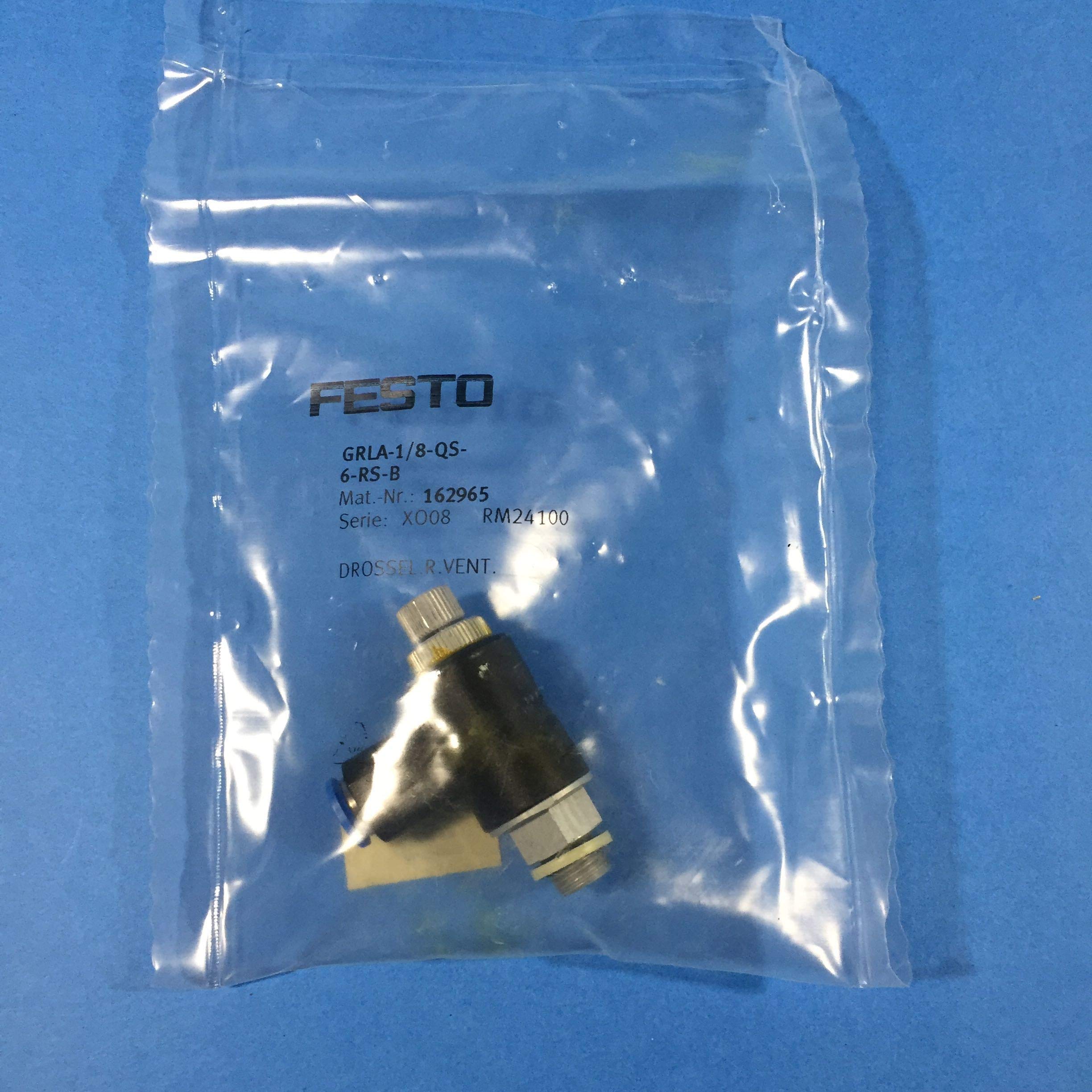 Festo 162965 1-Way Flow Control Valve, GRLA-1/8-QS-6-RS-B : Amazon