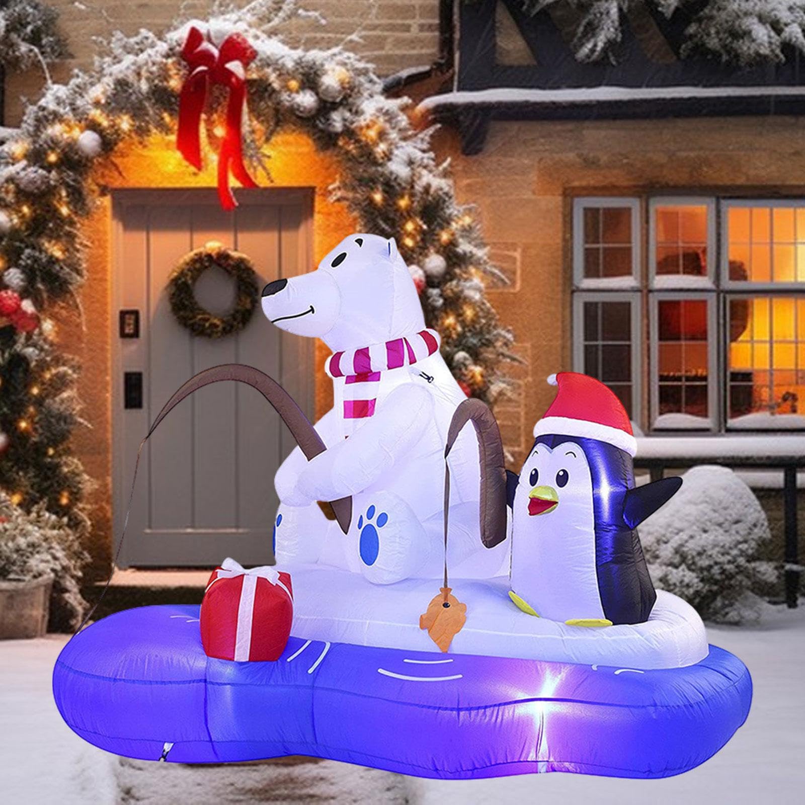 MERIGLARE Décoration de Noël éclairée par de 71 Pouces, pour L'extérieur,