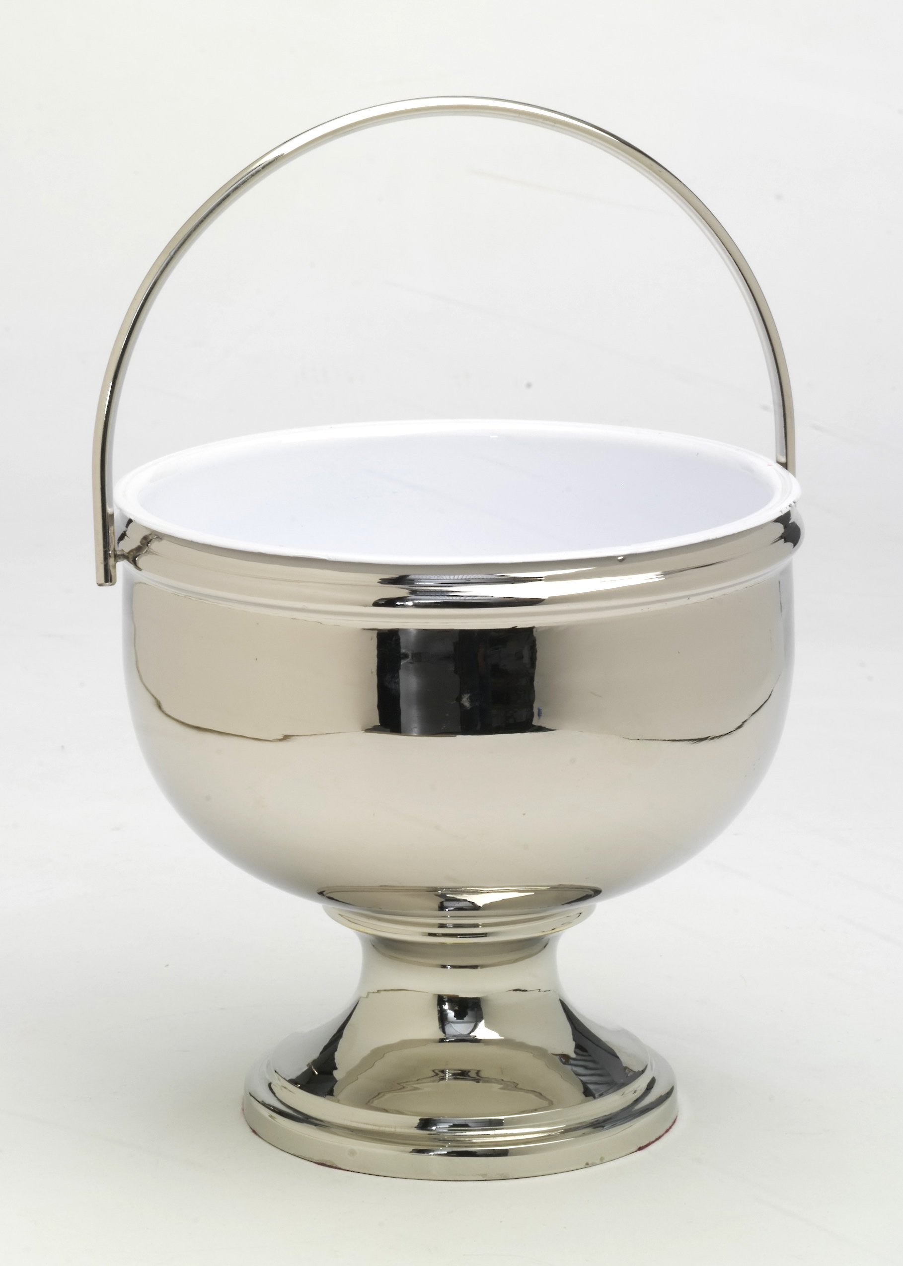 Bénitier Laiton nickelé Argent 19 cm 18 cm
