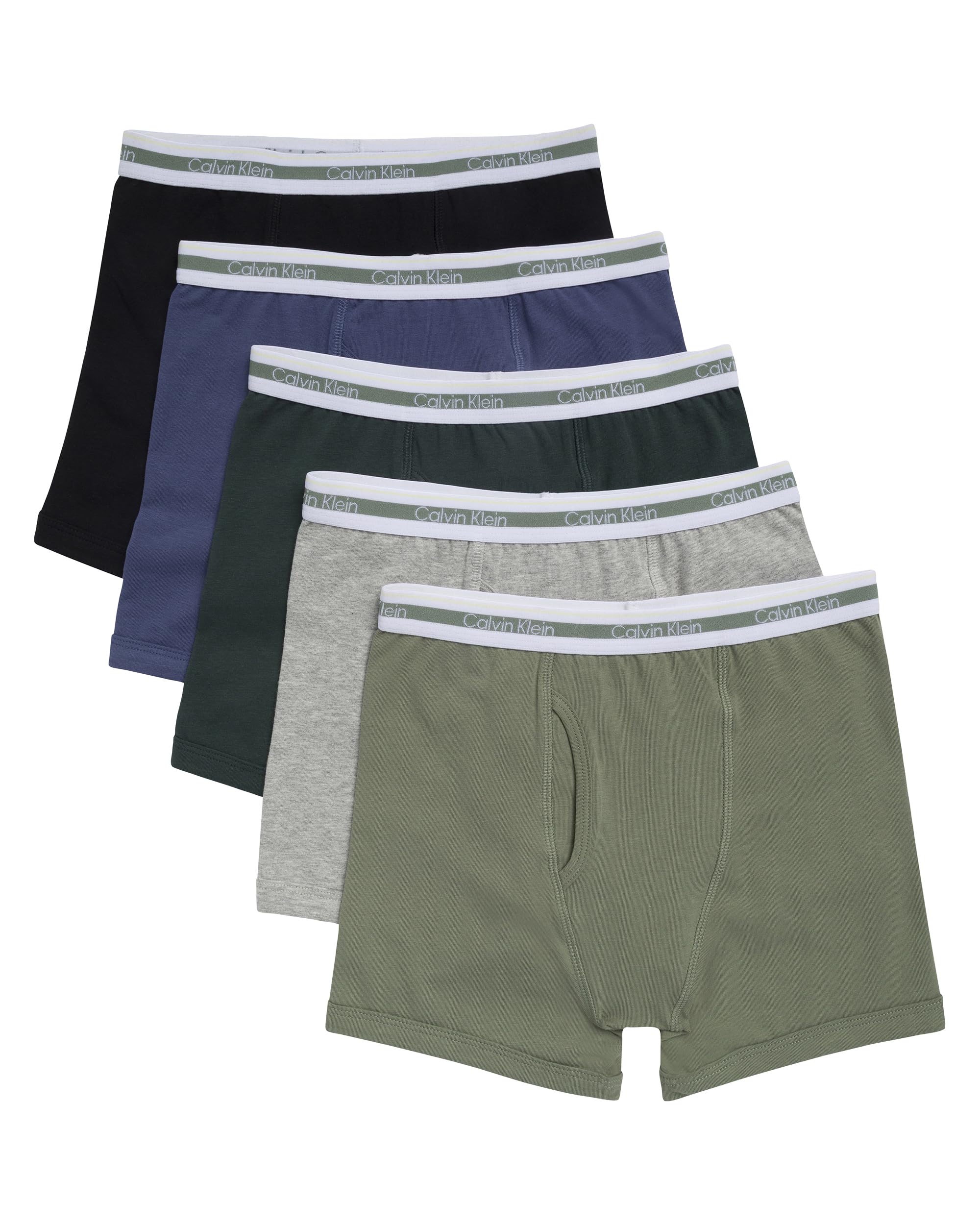 Calvin Klein Kids Boys' Modern Cotton Boxer Brief Underwear 5-Pack